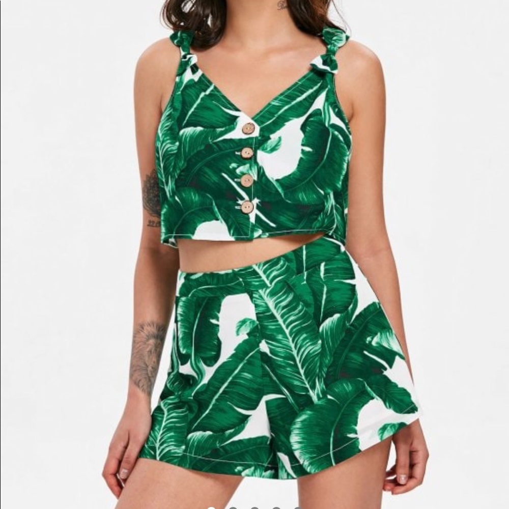 tropical two piece set
